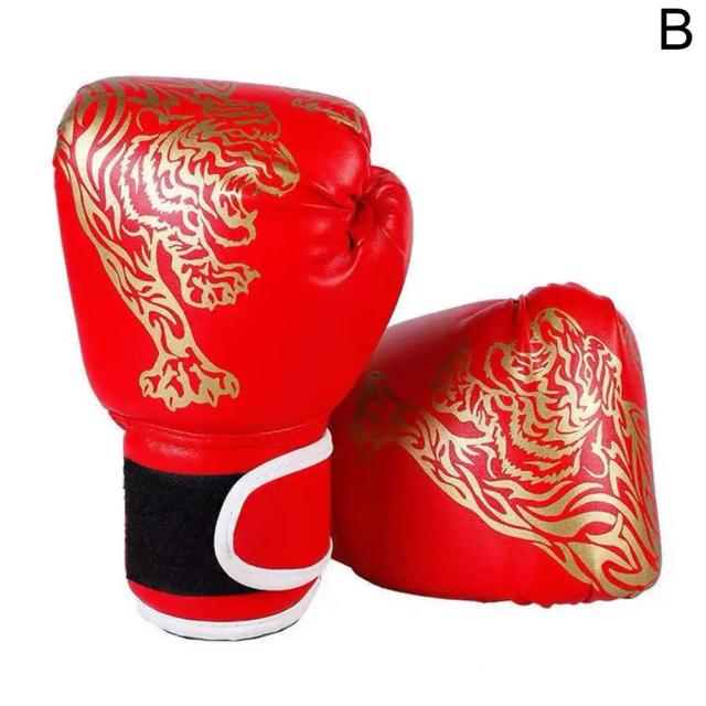 Luvas de Boxe PU Unissex para Karatê, Muay Thai, MMA e Luta Livre - Equipamento Completo para Adultos e Crianças, 1 Par
