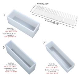 Super grande retangular moldes de silicone 3d retângulo resina arte molde artesanato ferramentas cristal molde sabão fazer dropshipping - Image 3