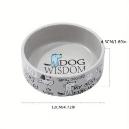 Cartoon Print Cerâmica Pet Alimentação Bowl, Placa De Gato, Filhote De Cachorro Alimentador Lento, Levantado Tigelas De Comida De Gato - Image 5
