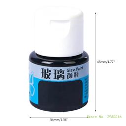 Tinta transparente de vidro de mancha, Pintura acrílica permanente do esmalte, Crie artes translúcidas em copos transparentes de vinho, janela do esmalte, 20ml - Image 6