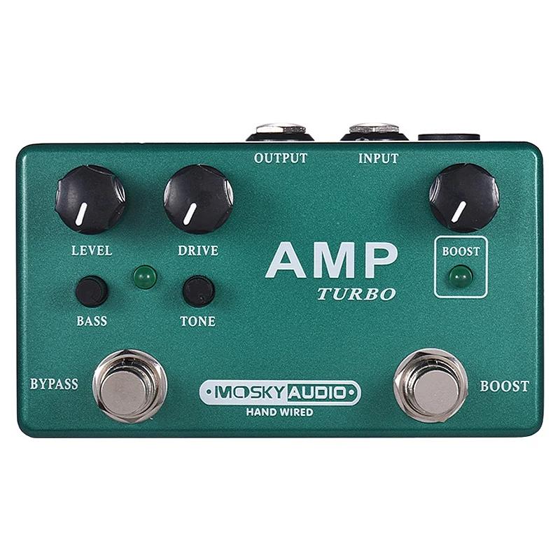 MOSKYaudio AMP TURBO BOOST OVERDRIVE Pedal De Guitarra Efeito Acessórios Metal Shell Instrumentos Musicais Pedal Com Limpo Booster - Image 1