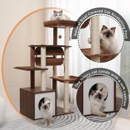 Brinquedo para escalar e pular para gatos, árvore de arranhar, brinquedo para exercício de gatos - Image 2