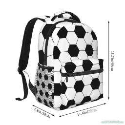 Unisex futebol padrão esporte mochilas, saco de viagem do futebol, mochila laptop casual, escola do ensino médio bookbags para estudantes, meninos - Image 2