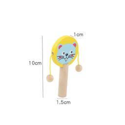 Instrumento musical de madeira chocalho para crianças, Brinquedos de madeira de percussão Cartoon Baby Rattle Presentes de educação infantil para criança - Image 5
