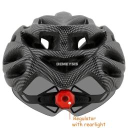 Capacete de mountain bike moldado integralmente com óculos removíveis viseira ajustável masculino feminino ciclismo capacete com luz traseira - Image 4
