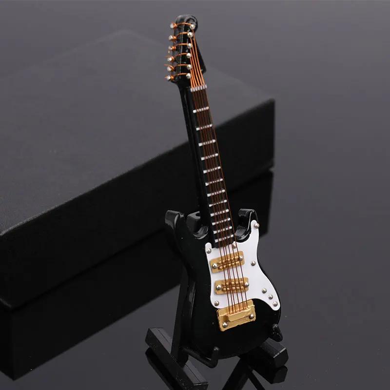 Mini guitarra elétrica com estojo e suporte, Decoração modelo, Instrumentos musicais - Image 1