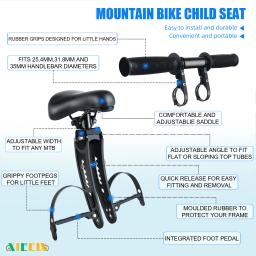 Assento de bicicleta destacável para crianças, assento de criança, amortecedor, pedal guardrail - Image 5