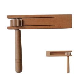 Wooden Ratchet Noise Makers Brinquedos, Castanholas de madeira de percussão, Spinner, chocalho, Soundboard, brinquedos educativos para crianças - Image 3
