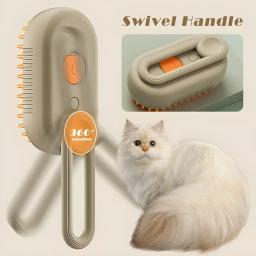 Elétrica Anti-Salpicos Cabelo Remoção Pente, 3 em 1 escova de limpeza, spray fumegante, Massagem, Pet Grooming, Cão, Gato - Image 5