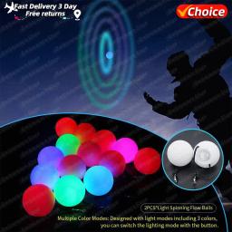 Colorido LED luminosa bola Flash com botão, criativo malabarismo brinquedos, mudança de cor, fitness flash, novo - Image 1