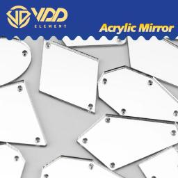 VDD-Espelho acrílico branco costura Strass, costurar, artesanato DIY, parte traseira plana, pedras para decorações de vestuário, tamanho da mistura, 60 pcs, 200pcs - Image 4