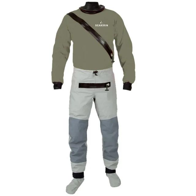 Drysuit Front-Entry com alívio Zipper Meias, canoagem Vela Remando Rafting Pesca e Caiaque, Condição Extrema