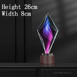 Produção personalizada de Troféu De Cristal De Madeira Maciça, Prêmio De Honra Personalizado, Lembrança, Decoração De Casa, Criativo, Produção - Image 1