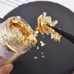 Imitação de folha de ouro folha cobre floco folhas folha lantejoulas brilhantes para diy folha brilhante pape resina dourado decoração da arte do prego garrafa - Image 5