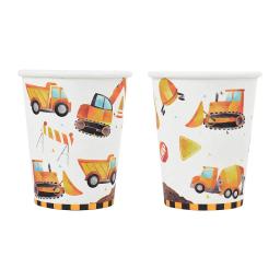 Louça descartável para decoração de festa de aniversário, veículo construção, caminhão, placa, copo, engenharia, meninos, decorações - Image 5