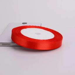 Artesanato De Fita De Cetim Vermelho, Decoração De Festa De Casamento, Embrulho De Presente, Suprimentos De Scrapbooking, Material De Embalagem, DIY, 6mm-75mm, 25 Jardas, Rolo - Image 4