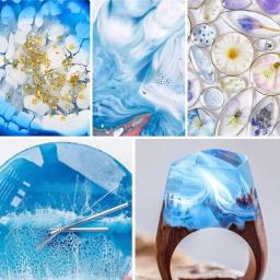 Kit de Resina Epóxi Crystal Clear, Alto Brilho e Bolhas, Arte Livre, Suprimentos para Revestimento e Fundição Artesanato, Fazer Jóias DIY, 1:1 - Image 4