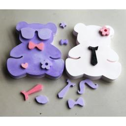 2 pces moldes gesso urso moldes fondant silicone para chocolate, artesanato arte - Image 4