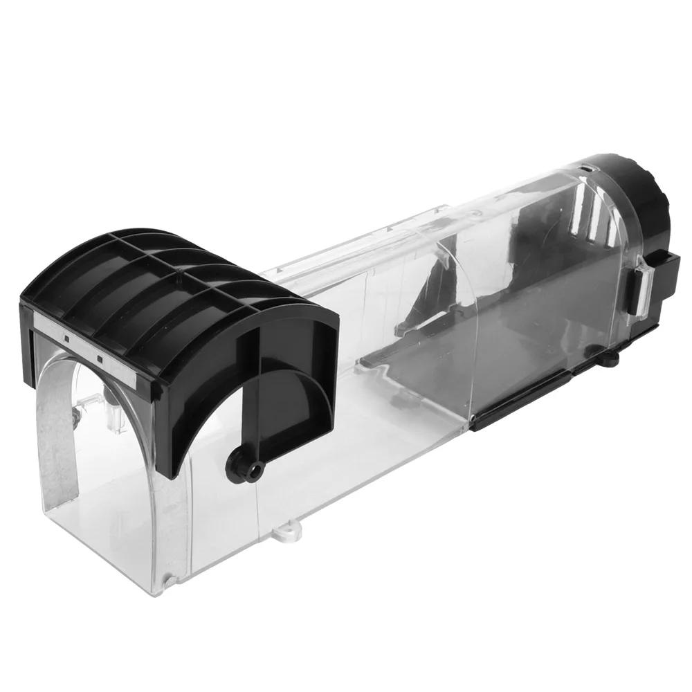 Armadilha para roedores, reutilizável para jardim interno e externo, seguro, firme, coletor de mouse doméstico, transparente, inteligente, com travamento automático - Image 1