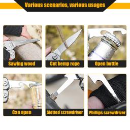Alicador dobrável multifunções Alicador faca de bolso Outdoor Camping Survival Caça Ferramentas Aço inoxidável Multi-ferramenta Pocket Knife - Image 3