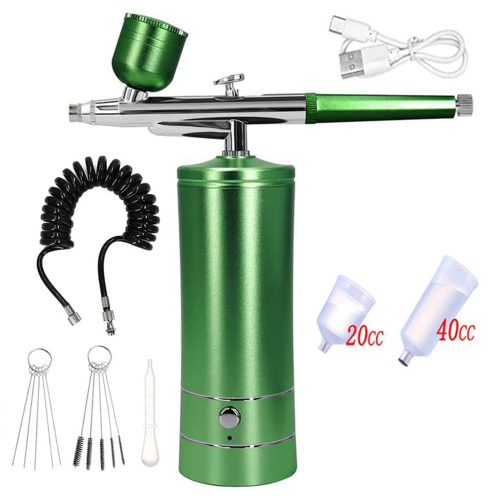 Aerógrafo para unhas com compressor, escova de ar portátil com compressor para unhas, arte, bolo, pintura, artesanato, aerógrafo para arte em unhas - Image 1