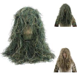 Terno tático Airsoft Sniper Ghillie, caça capuz, chapelaria de camuflagem, capa de paintball, engrenagem tática, 3D - Image 1