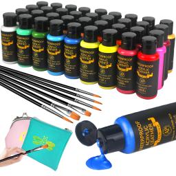 Memory Acrylic Leather Paint Set, Tinta de couro para sapatos, Acessórios de couro, Premium Shoe Paint Kit para tênis, 36 cores - Image 1