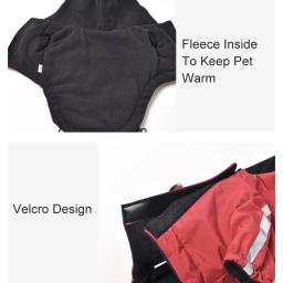 Jaqueta impermeável com capuz para cães pequenos e gatos, casaco de algodão quente, roupa de cachorro, reflexivo, outono, inverno - Image 5