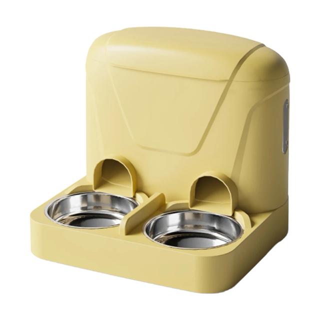 Alimentador Automático para Pets com Armazenamento, Tigelas Duplas e Estação de Alimentação em Aço Inoxidável para Cães e Gatos