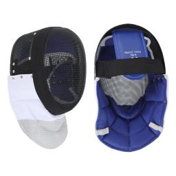 Capacete protetor de esgrima com babador acolchoado, Máscara Esgrima Sports, Equipamento protetor para prática diária e competição, Preto - Image 3
