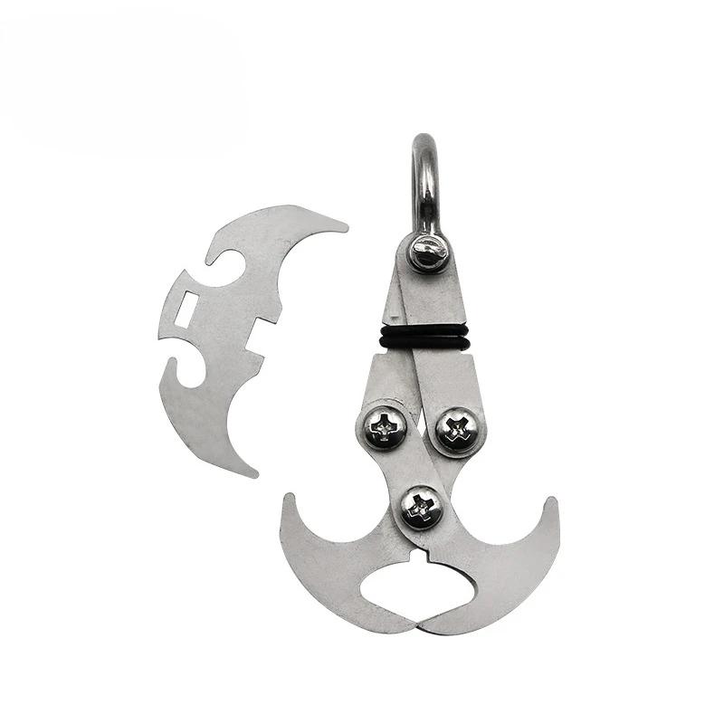 Gancho de escalada ao ar livre multifuncional em aço inoxidável Gancho de luta Survival Folding Escapement Camping Edc Equipment Tool - Image 1