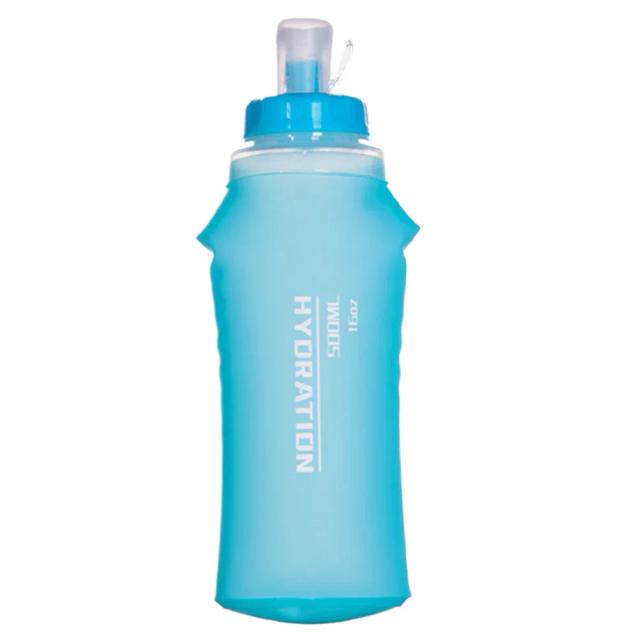Garrafa Dobrável de Água Soft TPU para Hidratação em Corrida, Caminhada, Ciclismo e Escalada - 300ml