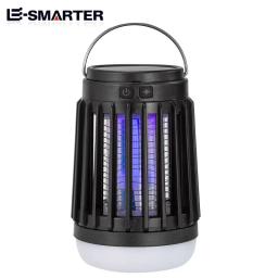 Lâmpada elétrica do assassino do mosquito, Luz UV, Bug Zapper Trap, Carregamento solar, Mata-moscas recarregáveis, Assassino do inseto, Verão - Image 1