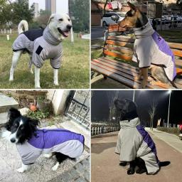 Casaco impermeável para cães grandes, roupas de estimação, jaqueta, traje de cachorro grande, design elástico, roupas Golden Retriever, suprimentos de inverno - Image 5