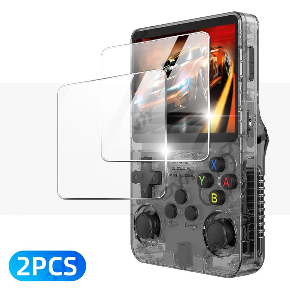 Protetor de tela para console de jogos r36s, proteção de vidro temperado para r36s r35s rgb20s, acessórios de filme de vidro antiarranhões - Image 1