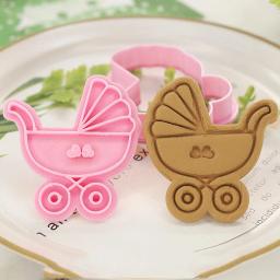 Chá de bebê cookie embosser molde dos desenhos animados cookie molde casa cozimento diy fondant molde 3d biscoito imprensa corte morrer decoração do bolo - Image 4