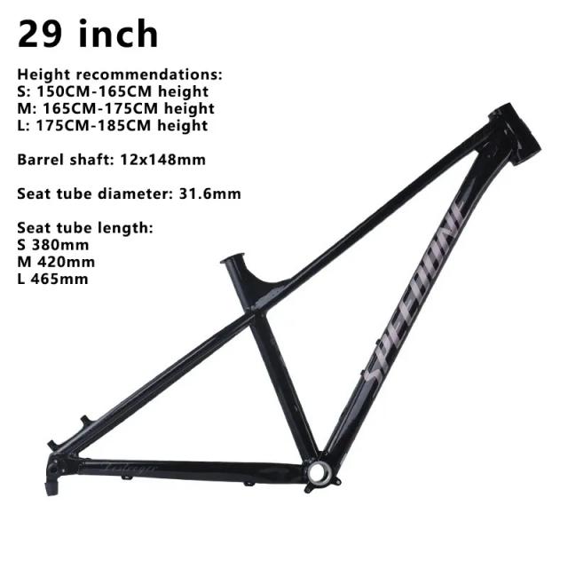 Quadro Mountain Bike Bolany Alumínio 27.5/29" Eixo 12x148mm Hardtail