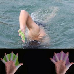 Flippers de mão em silicone para crianças e adultos, Luvas de natação, luvas de mergulho confortáveis e reutilizáveis fáceis de usar, 1 par - Image 2