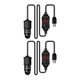 Aquecedor de aquário com proteção contra superaquecimento, inteligente com controlador para água salgada e água doce, mini display digital, USB, 10W - Image 1