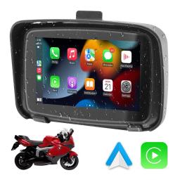 Navegador GPS para motocicleta, Carplay sem fio, IPX7 impermeável, 5 "Touch Screen, Android Auto Monitor - Image 5