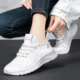 Tênis de caminhada de malha respirável feminino, tênis leve, corrida, treino, atletismo, calçados de treinamento, novo, 2023 - Image 3