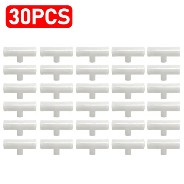 Sistema de Bebedouro Automático para Gado e Aves com Conectores Tee de PVC - 6 Peças de 20/25mm