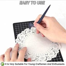 Diy ferramenta de corte 360 rotativa lâmina cortador faca de papel com 3 cabeças artesanato faca de corte criativo arte ferramenta de corte de papel - Image 2