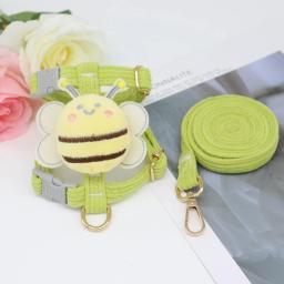 Conjunto de arnês e trela ajustável para animal de estimação, confortável e respirável, adequado para gatos e cães pequenos - Image 5