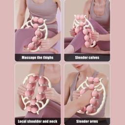 Rolo massageador redondo para cintura, músculos abdominais, anel de perna, clipe de fogão para limpar o meridiano, ferramentas portáteis de massagem de celulite - Image 5