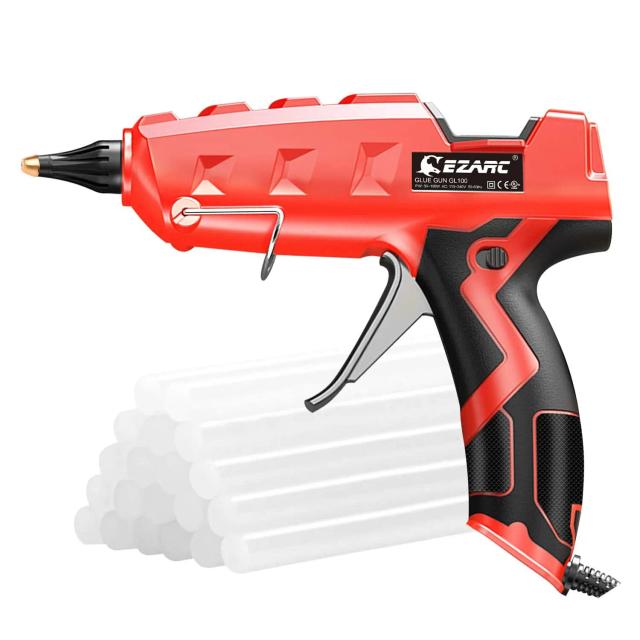 Pistola de Cola Quente EZARC 100W com 20 Bastões de Cola para Projetos DIY e Artesanato Resistente