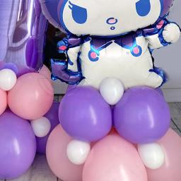 Kit de balão de decoração temática Sanrio Kuromi, roxo, número 1-9, festa de aniversário para menina, 32 ", 31pcs - Image 2