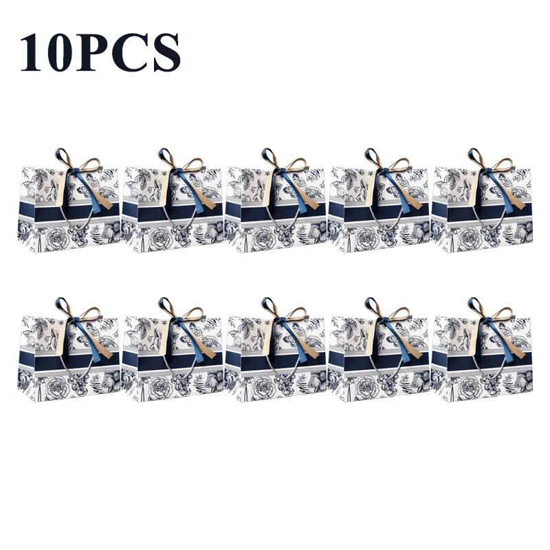 Sacos De Presente Com Fita, Sacos De Papel Floral, Transfronteiriço, Presente De Férias, Sacola De Roupas, Nova Embalagem - Image 1