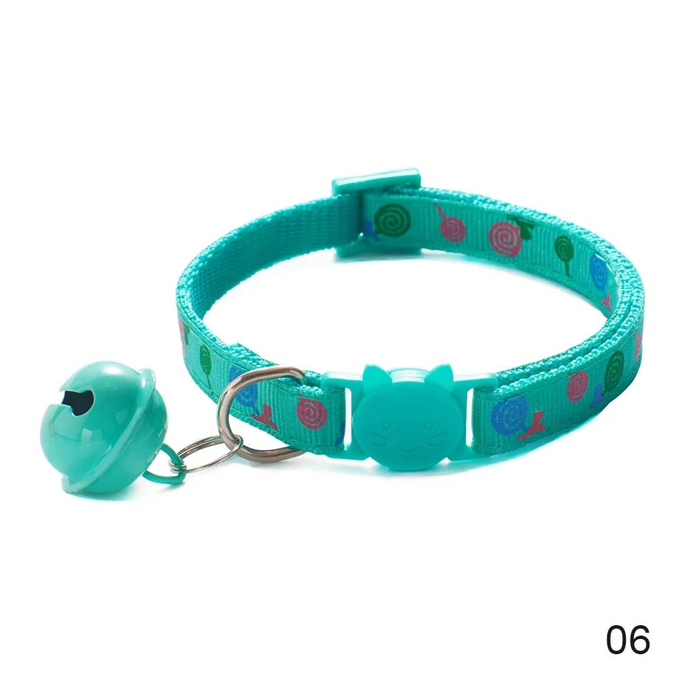 Coleira de gato pirulito com sinos grandes, ajustável, cores doces, para cachorro, gatinho, para cães pequenos e gatos, pet supplies - Image 1