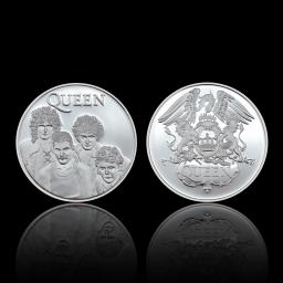 Moeda Comemorativa Rainha Prata, Banda Mundial Popular, Freddie Mercury, Moedas Desafio, Colecionáveis, Home Decor, Festival Presente - Image 2